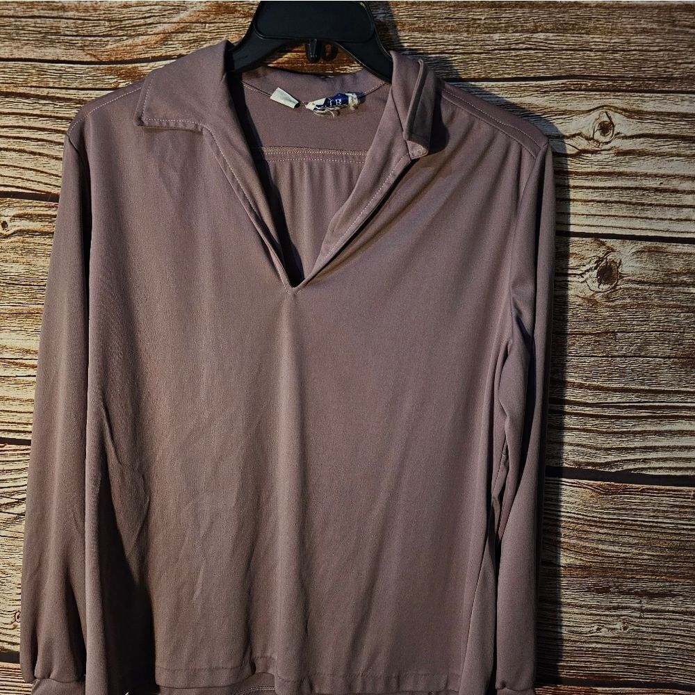 Vintage County Club blouse long sleeve women's L/XL Lavender pre-owned